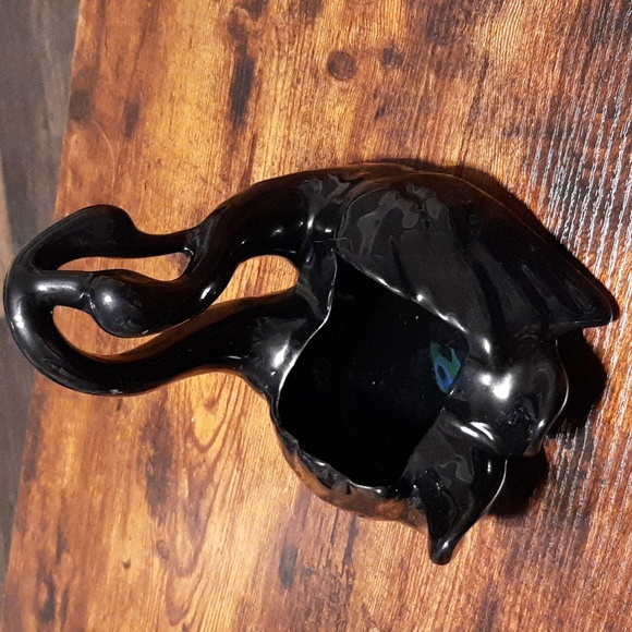 Vintage Camark Pottery Double Swan Planter - Black - Picture 4 of 11